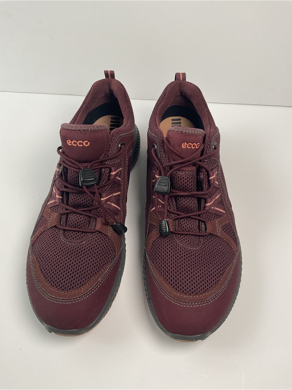 ECCO Burgundy Sneakers Women US 8 Gore-Tex Comfort Walking Shoes - Picture 4 of 10